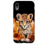 iPhone XR Cheetah Cub Autumn Baby Leopard Safari Watercolor Case