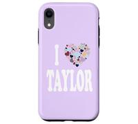 iPhone XR Colorful Heart My Name is Taylor First Name I Love Taylor Case