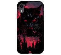 iPhone XR Vampire cat Prowling for Catnip and Blood in Transylvania Case
