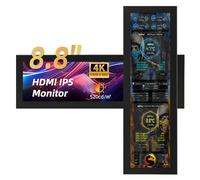 iPistBit 8.8 Inch Mini Monitor, 1920x480 Secondary Screen, PC Case Screen for Raspberry Pi, AIDA64 PC CPU GPU RAM Data Monitor