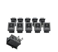 IPKAAAAD 10pcs/lot G130 10 * 15mm SPST 2PIN ON/Off Boat Rocker Switch 6A/250V for Auto Car Dash Dashboard Truck RV ATV Home Model KCD1(20pcs)