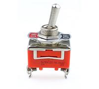 IPKAAAAD 1pcs AC 250V 15A 2 Pin DPDT On/Off 2 Position Toggle Switch E-TEN1021 Orange