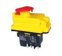 IPKAAAAD Emergency Stop Switch DZ-6 15A 250V IP55 Waterproof Electromagnetic Drill Push Button Pushbutton Switch Magnetic Switches with Emergency Stop