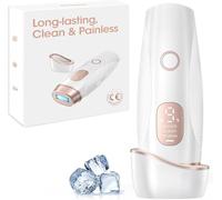 IPL Hair Removal for Women and Men, Ice Cooling Painless Laser Hair Removal Device for Bikini Line, Upper Lip, Body, Unlimited Flash, 9 Levels, Salon Quality Result at Home