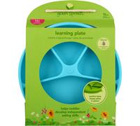 iPlay Inc., Green Sprouts, Learning Plate, Aqua, 12+ Months, 1 Plate, 10 oz (296 ml)