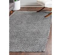 Iplik Modern Shaggy Rug for Living Room Extra Large Small Rectangular Size Soft Touch Thick Fluffy (Silver, 40 x 60 cm)