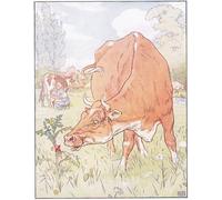 IPLUPJDY Abstract Painting Vintage Canvas Painting Wall Poster a Animal Bit off the Thistle and Swallowed Poor Tom by Leonard Leslie Brooke Portrait Image for Home Decor 60x90cm