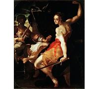 IPLUPJDY Abstract Painting Vintage Canvas Painting Wall Poster Allegory of Justice and Prudence Painting by Bartholomaeus Spranger Portrait Image for Home Decor 60x90cm