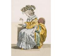 IPLUPJDY Abstract Painting Vintage Canvas Painting Wall Poster an Anxious Lady Looks At Her Watch Dressed in Morning Dress by Francois Louis Watteau Portrait Image for Home Decor 60x90cm