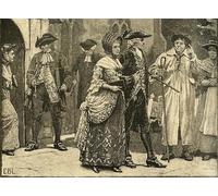 IPLUPJDY Abstract Painting Vintage Canvas Painting Wall Poster Costumes At the Beginning of George Iiis Reign by Edmund Blair Leighton Portrait Image for Home Decor 60x90cm