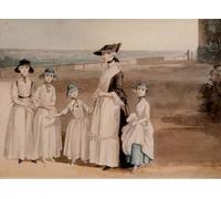 IPLUPJDY Abstract Painting Vintage Canvas Painting Wall Poster Daughters of the Earl Waldegrave by Paul Sandby Portrait Image for Home Decor 60x90cm
