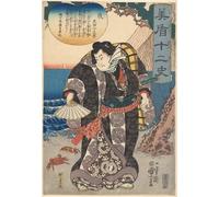 IPLUPJDY Abstract Painting Vintage Canvas Painting Wall Poster Dog Title on Object by Utagawa Kuniyoshi Portrait Image for Home Decor 60x90cm