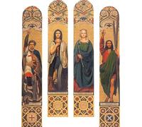 IPLUPJDY Abstract Painting Vintage Canvas Painting Wall Poster Four Saints Saint George Saint Catherine Saint Margaret and Saint Andrew by Thomas Faed Portrait Image for Home Decor 60x90cm