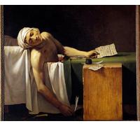 IPLUPJDY Abstract Painting Vintage Canvas Painting Wall Poster French Revolution Jean Paul Marat Murdered in His on by Jacques Louis David Portrait Image for Home Decor 60x90cm