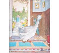 IPLUPJDY Abstract Painting Vintage Canvas Painting Wall Poster Goosey Goosey Gander Where Shall I Wander by Leonard Leslie Brooke Portrait Image for Home Decor 60x90cm