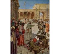 IPLUPJDY Abstract Painting Vintage Canvas Painting Wall Poster Jesus Cleanses the Temple Bible by William Brassey Hole Portrait Image for Home Decor 60x90cm