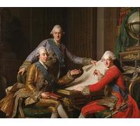IPLUPJDY Abstract Painting Vintage Canvas Painting Wall Poster King Gustav Iii of Sweden and His Brothers by Alexander Roslin Portrait Image for Home Decor 60x90cm