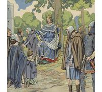 IPLUPJDY Abstract Painting Vintage Canvas Painting Wall Poster King Louis Ix of France Dispensing Justice Portrait Image for Home Decor 60x90cm