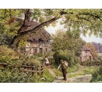 IPLUPJDY Abstract Painting Vintage Canvas Painting Wall Poster Lane At Houghton Sussex by Alfred Robert Quinton Portrait Image for Home Decor 60x90cm