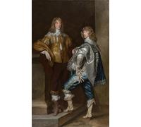 IPLUPJDY Abstract Painting Vintage Canvas Painting Wall Poster Lord John Stuart and His Brother Lord Bernard Stuart by Anthony Van Dyck Portrait Image for Home Decor 60x90cm