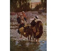 IPLUPJDY Abstract Painting Vintage Canvas Painting Wall Poster Mary and Jesus Travel to Egypt Bible by William Brassey Hole Portrait Image for Home Decor 60x90cm