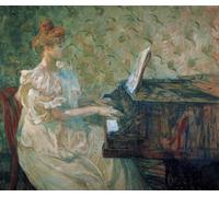 IPLUPJDY Abstract Painting Vintage Canvas Painting Wall Poster Miss Your Pianos by Henri De Toulouse Lautrec Portrait Image for Home Decor 60x90cm