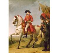 IPLUPJDY Abstract Painting Vintage Canvas Painting Wall Poster Napoleon Bonaparte First Consul Reviewing His Troops by Antoine Jean Gros Portrait Image for Home Decor 60x90cm