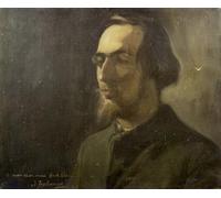IPLUPJDY Abstract Painting Vintage Canvas Painting Wall Poster Portrait of Erik Satie by Ignacio Zuloaga Y Zabaleta Portrait Image for Home Decor 60x90cm