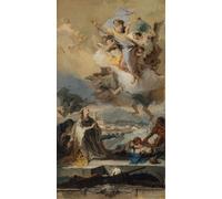IPLUPJDY Abstract Painting Vintage Canvas Painting Wall Poster Saint Thecla Praying for the Plaguestricken by Battista Tiepolo Portrait Image for Home Decor 60x90cm