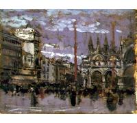 IPLUPJDY Abstract Painting Vintage Canvas Painting Wall Poster St Mark's Venice by Walter Richard Sickert Portrait Image for Home Decor 60x90cm