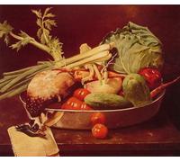 IPLUPJDY Abstract Painting Vintage Canvas Painting Wall Poster Still Life with Vegetablen by William Merritt Portrait Image for Home Decor 60x90cm