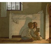 IPLUPJDY Abstract Painting Vintage Canvas Painting Wall Poster the Bluebird Children Recounting Their by Frederick Cayley Robinson Portrait Image for Home Decor 60x90cm