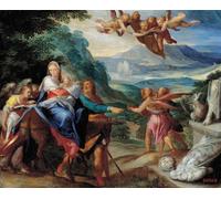 IPLUPJDY Abstract Painting Vintage Canvas Painting Wall Poster the Flight Into Egypt by Bartholomaeus Spranger Portrait Image for Home Decor 60x90cm