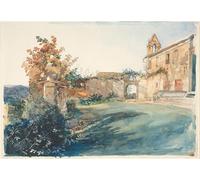 IPLUPJDY Abstract Painting Vintage Canvas Painting Wall Poster the Garden of San Miniato Near Florence by John Ruskin Portrait Image for Home Decor 60x90cm
