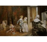 IPLUPJDY Abstract Painting Vintage Canvas Painting Wall Poster the Little Peacemaker by Eleanor E Manly Portrait Image for Home Decor 60x90cm