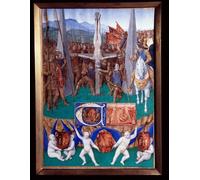 IPLUPJDY Abstract Painting Vintage Canvas Painting Wall Poster the Martyrdom of Saint Peter Miniature Taken by Jean Fouquet Portrait Image for Home Decor 60x90cm