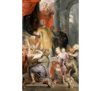 IPLUPJDY Abstract Painting Vintage Canvas Painting Wall Poster the Miracles of Saint Ignatius of Loyola by Peter Paul Rubens Portrait Image for Home Decor 60x90cm