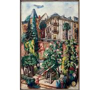 IPLUPJDY Abstract Painting Vintage Canvas Painting Wall Poster the Nice in Frankfurt by Max Beckmann Portrait Image for Home Decor 60x90cm