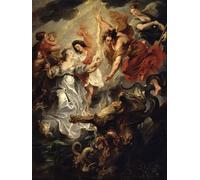 IPLUPJDY Abstract Painting Vintage Canvas Painting Wall Poster the Reconciliation of Marie De Medici and Her Son Th December by Peter Paul Rubens Portrait Image for Home Decor 60x90cm