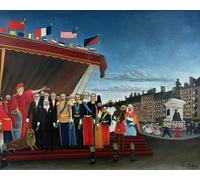 IPLUPJDY Abstract Painting Vintage Canvas Painting Wall Poster the Representatives of Foreign Powers Coming to Salute the Republic by Henri Rousseau Portrait Image for Home Decor 60x90cm