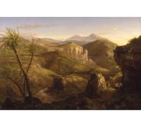 IPLUPJDY Abstract Painting Vintage Canvas Painting Wall Poster the Vale and Temple of Segestae Sicily by Thomas Cole Portrait Image for Home Decor 60x90cm