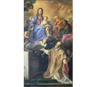 IPLUPJDY Abstract Painting Vintage Canvas Painting Wall Poster the Virgin Mary Appearing to St Neri by Carlo Maratta or Maratti Portrait Image for Home Decor 60x90cm