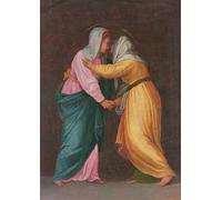 IPLUPJDY Abstract Painting Vintage Canvas Painting Wall Poster the Visitationarro Della Zecca by Jacopo Pontormo Portrait Image for Home Decor 60x90cm