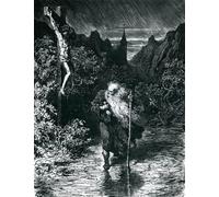 IPLUPJDY Abstract Painting Vintage Canvas Painting Wall Poster the Wandering Jew by Gustave Dore Portrait Image for Home Decor 60x90cm