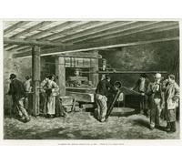 IPLUPJDY Abstract Painting Vintage Canvas Painting Wall Poster the Wine Press of the Alsatian Winemakers by Frederic Theodore Lix Portrait Image for Home Decor 60x90cm