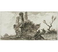 IPLUPJDY Abstract Painting Vintage Canvas Painting Wall Poster Tomb of the Three Curiatii Brothers in Albano by Battista Piranesi Portrait Image for Home Decor 60x90cm