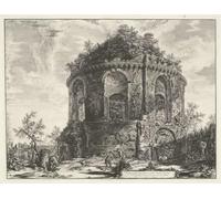 IPLUPJDY Abstract Painting Vintage Canvas Painting Wall Poster View of the Temple by Battista Piranesi Portrait Image for Home Decor 60x90cm