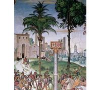 IPLUPJDY Abstract Painting Vintage Canvas Painting Wall Poster View of with the Cathedral and Porta Camollia by Bernardino Di Betto Pinturicchio Portrait Image for Home Decor 60x90cm