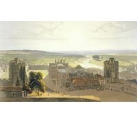 IPLUPJDY Abstract Painting Vintage Canvas Painting Wall Poster Windsor Castle From a Compilation of Views of Windsor Eton and Virginia Water by William Daniell Portrait Image for Home Decor 60x90cm