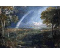 IPLUPJDY Aesthetic Poster Photo Wall Print Modern Wall Artwork a Rainbow Over the Severn by David Cox Canvas Picture for Home Decor 60x90cm